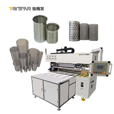 Logam Berlubang Stainless Steel Wire Mesh Silinder Pipa Tabung Mesin Las Filter