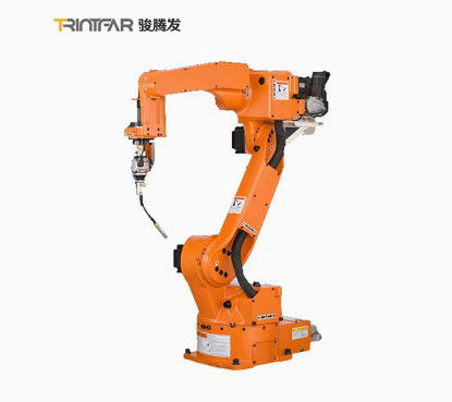 Tangan robot las laser otomatis untuk rak tangki penyimpanan pipa, mesin las robot enam sumbu