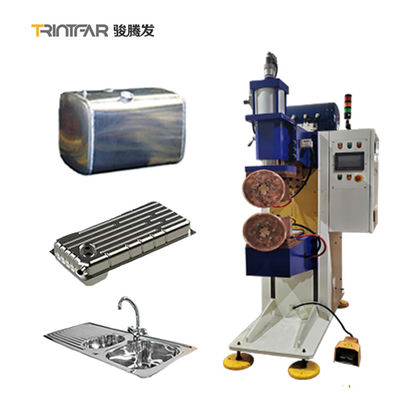 50KVA AC Resistance Rolling Seam Mesin Las Vertikal Otomatis Untuk Tempat Sampah