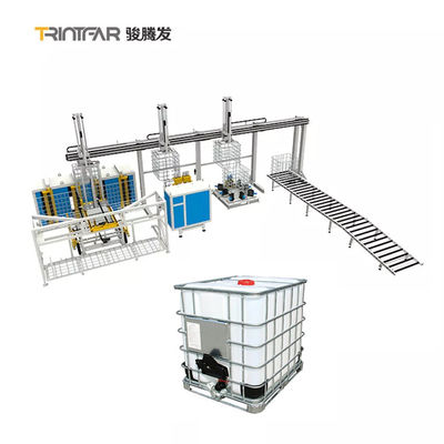 1000 Liter Ibc Tank Tubular Wire Cage Welding Machine Tukang Las Stainless Steel