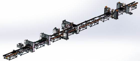 Panel Radiator Pemanas 450KW Jalur Produksi Pengelasan Otomatis 120m / Min