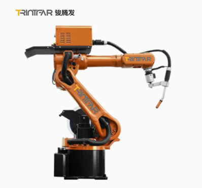 Tangan robot las laser otomatis untuk rak tangki penyimpanan pipa, mesin las robot enam sumbu