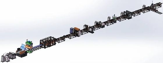 Pendinginan dinding sirip bergelombang Transformator distribusi daya Minyak terbenam Radiator sirip Otomatis Pengelasan lini produksi