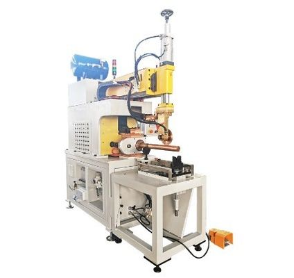 PLC mengontrol mesin las jahitan, dengan kisaran ukuran 300-900 milimeter dan kapasitas nominal 50 KVA.