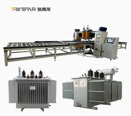 Lini produksi otomatis untuk sirip heat sink transformator