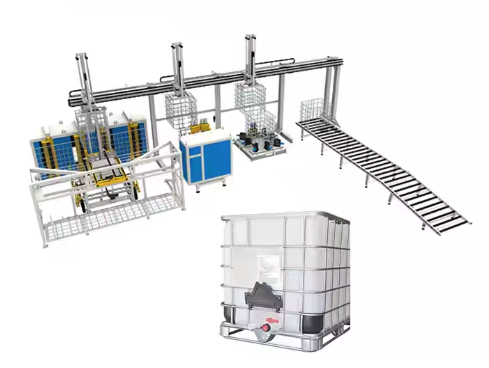 IBC ton barel baja rangka lini produksi otomatis