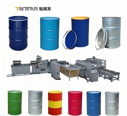 210L Steel Drum Otomatis Pengelasan Produksi Line