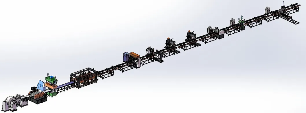 Lini produksi otomatis untuk sirip heat sink transformator 1
